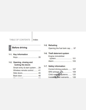 toyota kluger 2011 2012 & 2013 owners manual rhd